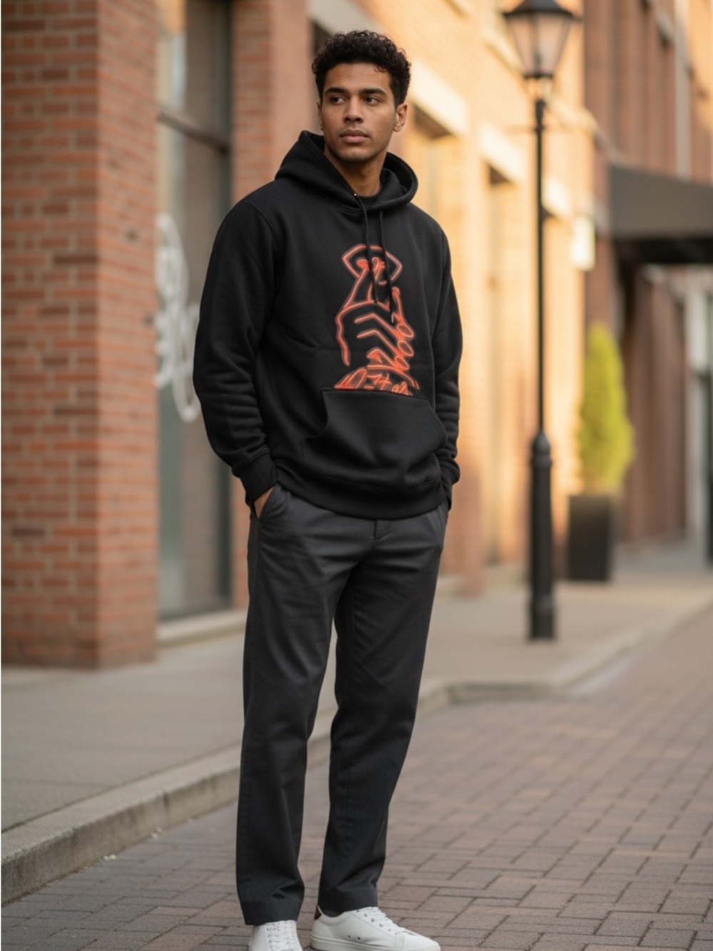 Hours” Black Hoodie – Statement Graphic – Size M